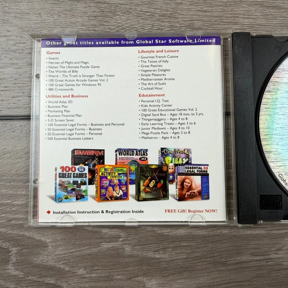 Global Star Software PC 100 Action Arcade Games Vol 3 Windows 95 98 Silver OS